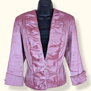 Vintage J.R. Nites Pink 3/4 Sleeve Pleated Jacket